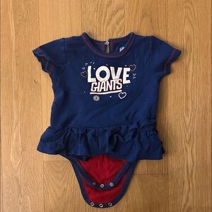 Blue and Red Love Giants Baby Onesie
